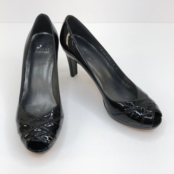 Stuart Weitzman Shoes - Stuart Weitzman Black Peep Toe Heels